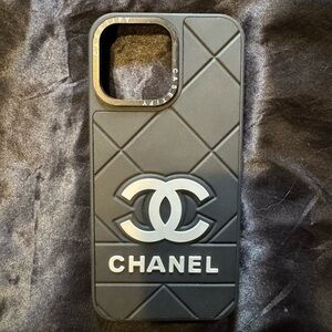 Black Quilted Cell Phone Case iPhone 15 Pro Max